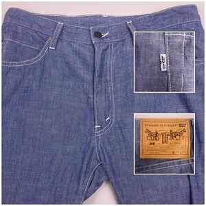 Opening Ceremony Levi's 505 Jeans 32x34 Mens Regular Straight Leg Chambray Blue